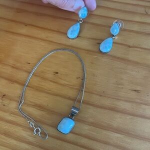 Handmade necklace and earring set